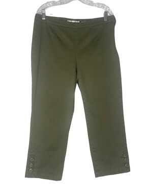 Vintage Liz Claiborne Cotton Capris Pants Size 14 Jackie Stretch Preppy Classic